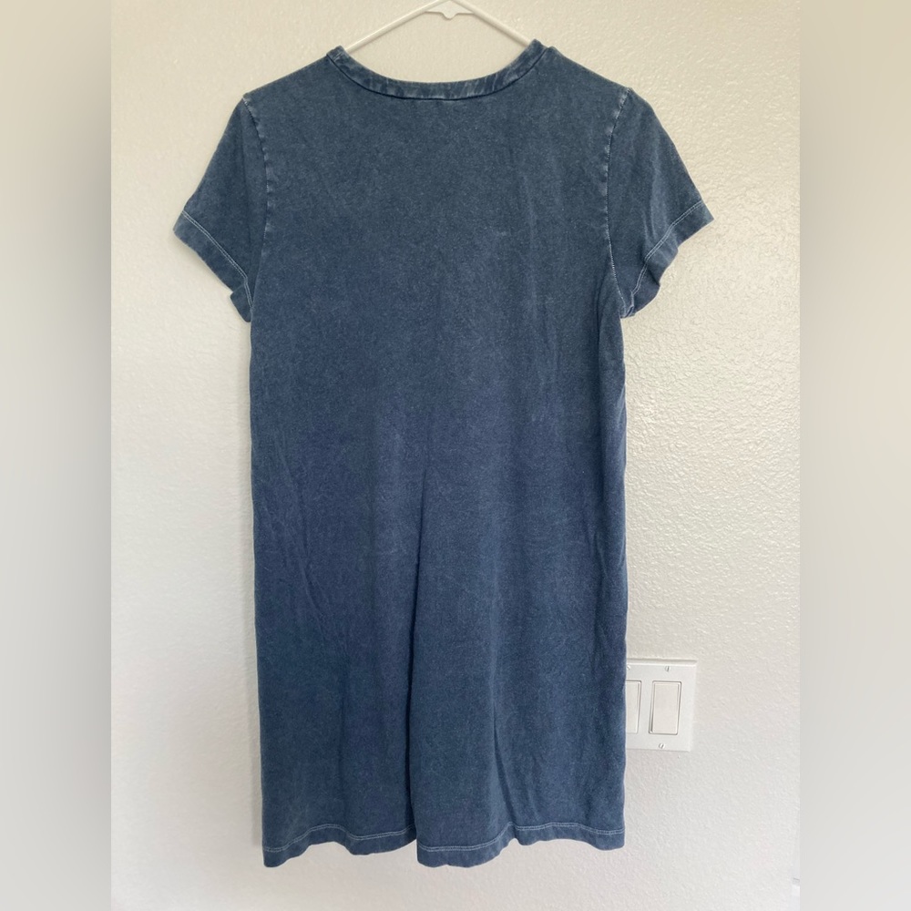 4/$25 American Eagle Outfitters Blue Shirt Dress Women’s Large - Picture 4 of 8